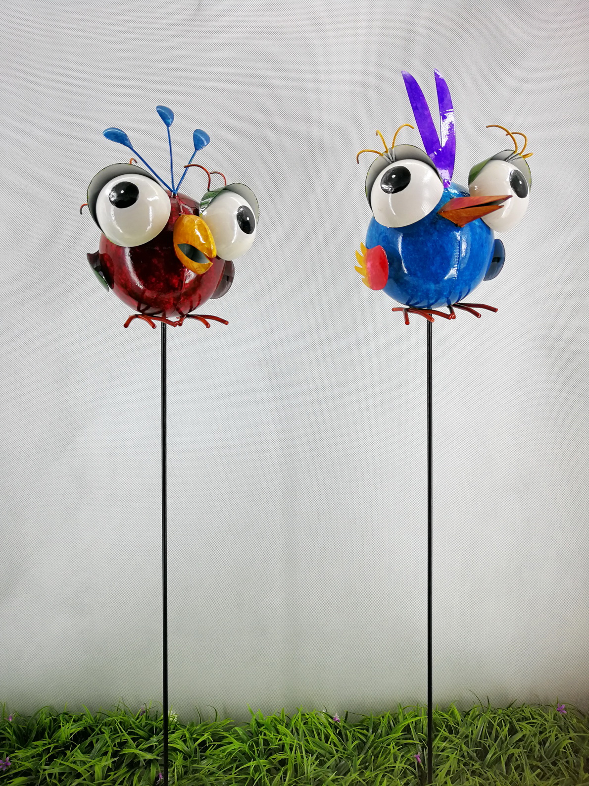 3D bird garden stake