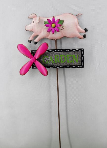 pig spring garden stake