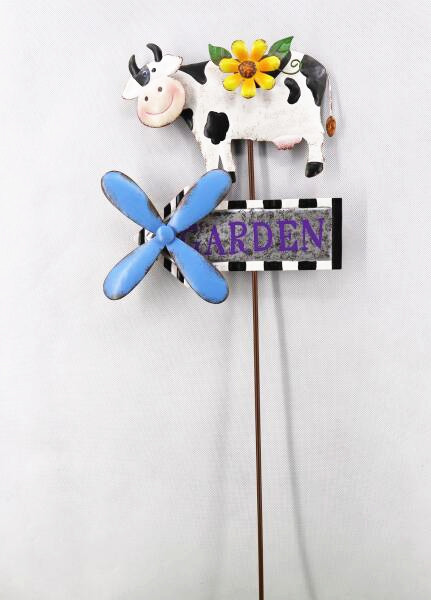 cow spring garden stake