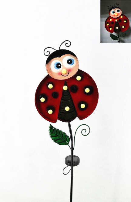 LED ladybug spring garden stake